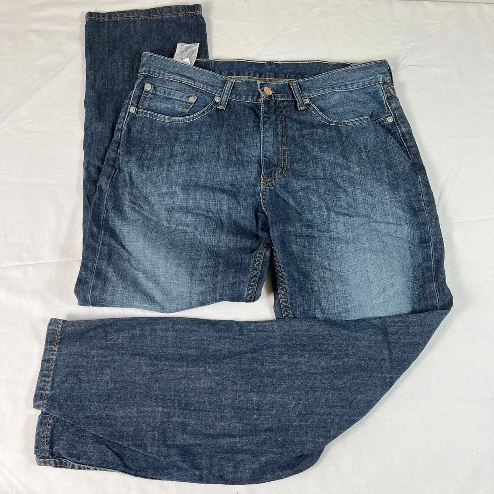 Levi's 514 Straight Fit Jeans Mens 33x30 Blue Excellent Mid Wash Denim Pants
